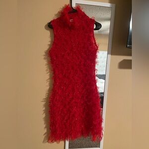 Red party dress